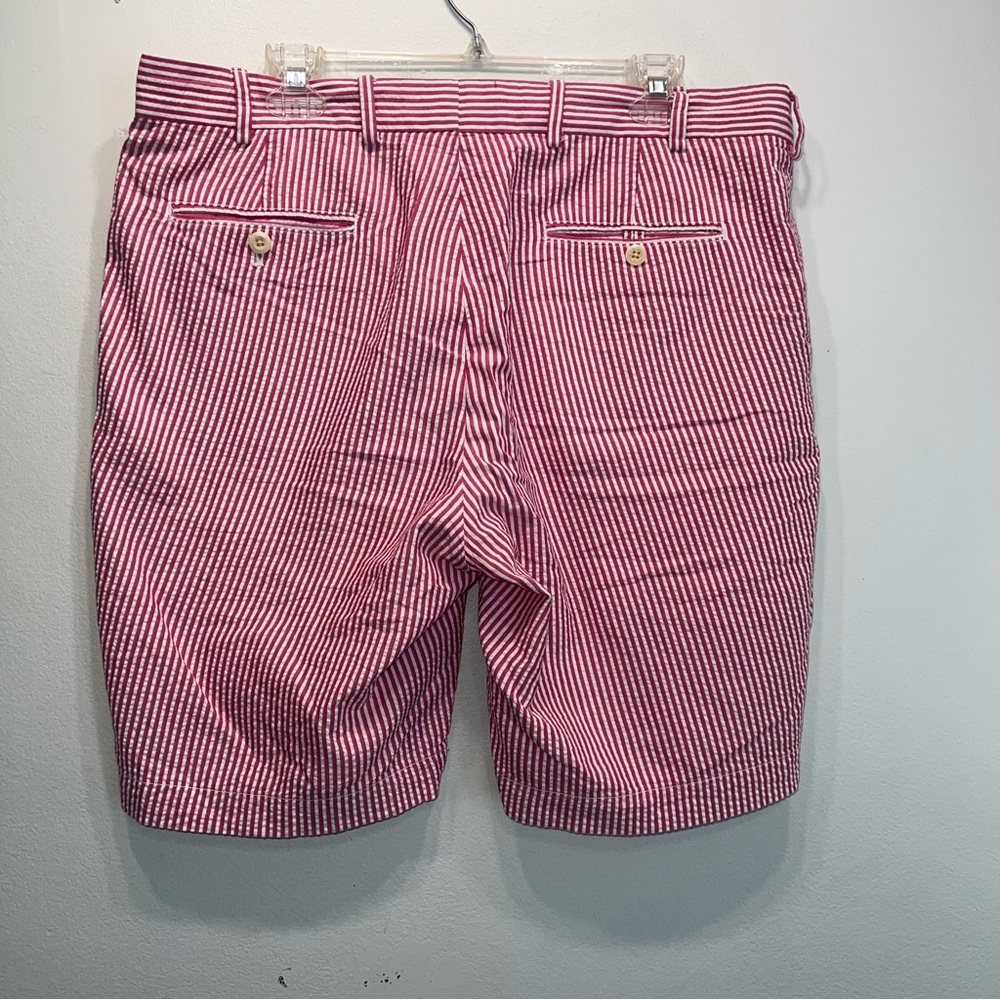 Polo Golf Ralph Lauren Shorts Mens 36 Red White Seersucker Stripe - Picture 4 of 10